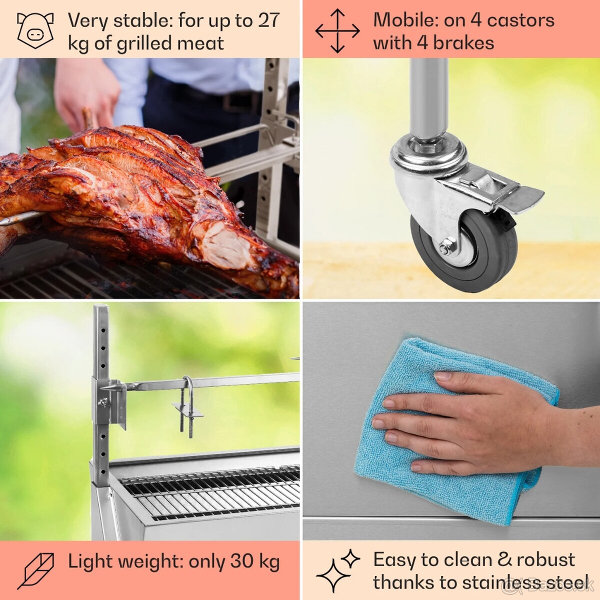 Sauenland záhradný gril na prasiatko sele - 5