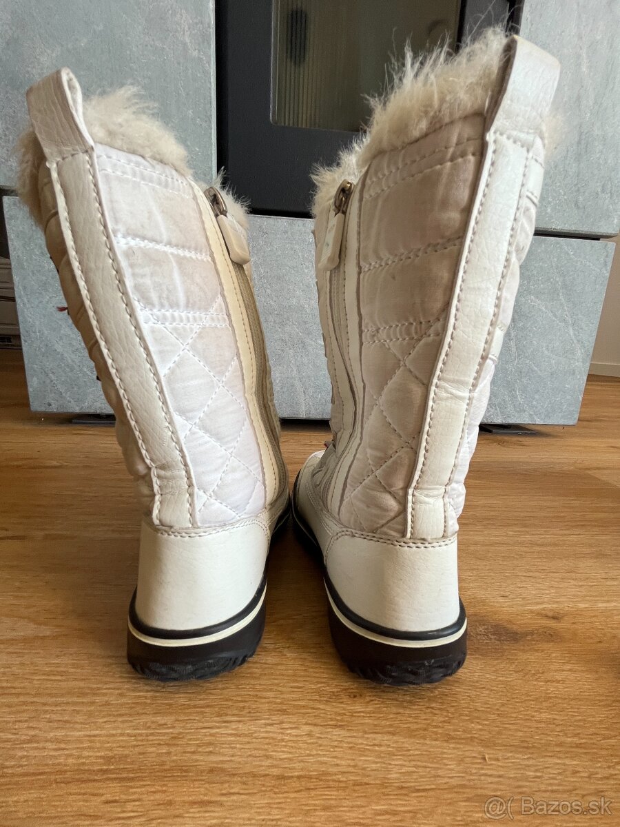 Detské zateplené biele zimné čižmy - 5