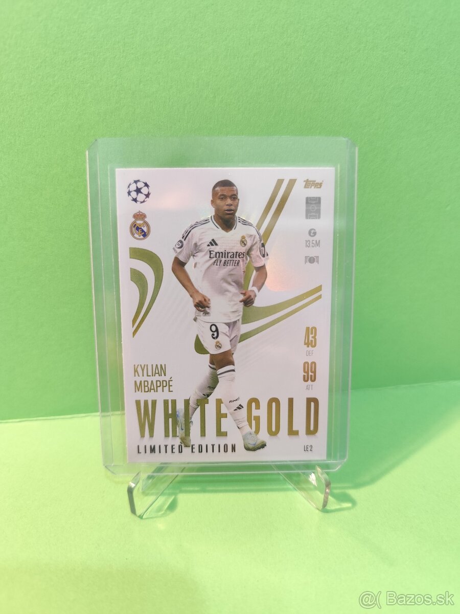 Topps match Attax extra 2024/25 white gold Mbappé/Haaland - 5