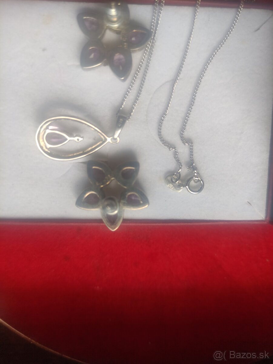 Predam krasnu striebornu supravu s ametystami. - 5