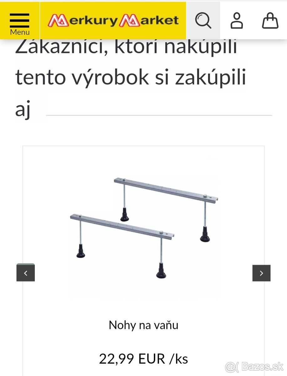 Vaňa Madura 170/110 pravá + nohy+sifón+zástena - 5