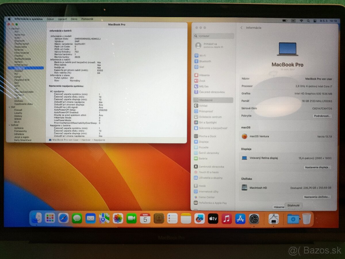 Apple MacBook Pro 15 2017 – i7 / 16GB / 256GB - 5