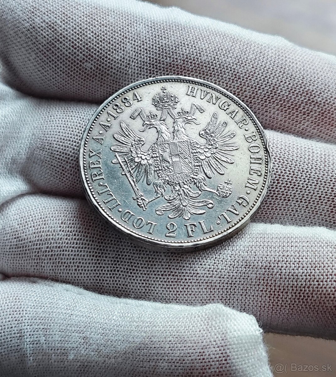 2 Zlatnik 1884, Frantisek Jozef I., krásny - 5