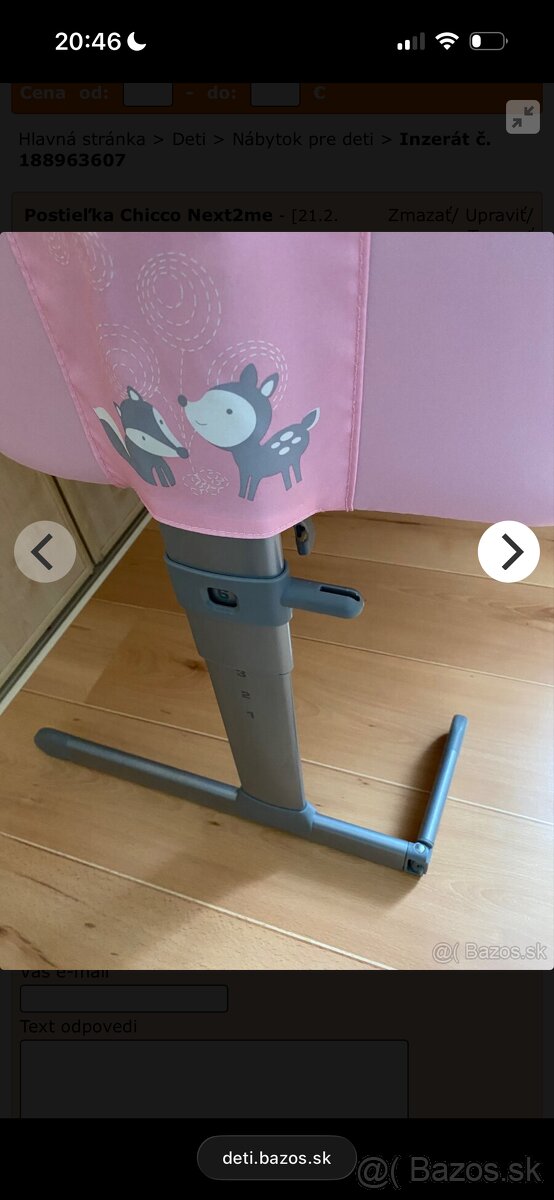 Chicco prenosna postielka next to me - 5
