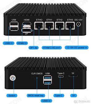Mini PC / Firewall Topton X2C 16GB/250GB - 5