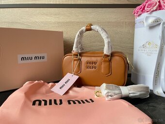 Kabelka Miu Miu Arcadie s krabicou - hnedá - 5