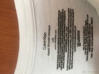CALVIN KLEIN originál white pánske tricko L/XL - 5