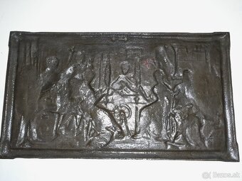 Tál plát tabule litina - myslivost  (925D) - 5