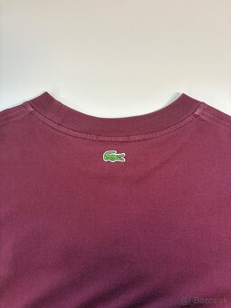 Lacoste oversized tričko TH0062 Bordeaux - 5