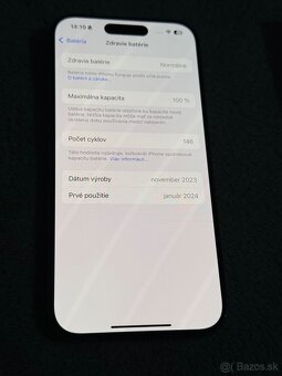 Predám Apple iPhone 15 PRO 128GB Natural Titán Stav Nového - 5
