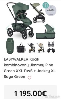 EASYWALKER Jimmey Pine Green set XXL + KIDDY Evoluna 2 - 5