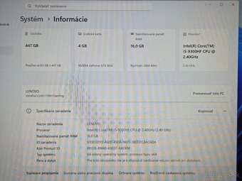 LENOVO Ideapad - 17", NVIDIA 4GB, 16GB RAM, INTEL i5, WIN11 - 5