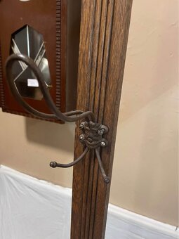 Vesiakova stena, drevo, zrkadlo, v 198 cm, s 73 cm, h 22 cm, - 5