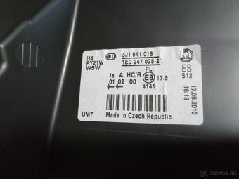 Škoda Fabia II Roomster přední světlo 5J1941018 - 5