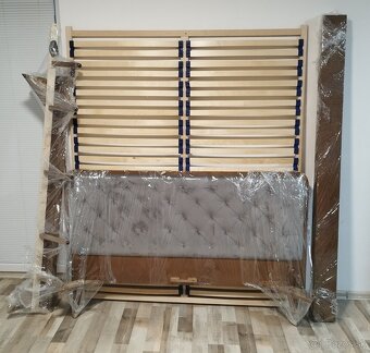 drevena manzelska postel 160x200x38 cm bez matraca - 5