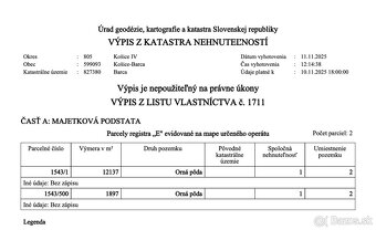 BARCA - VALALIKY / Pozemok s Investičným potenciálom. - 5