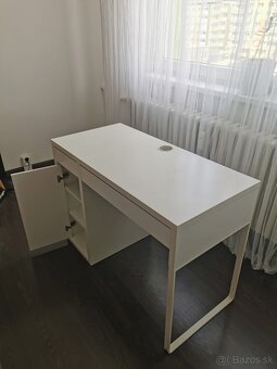 Predám pracovný stôl MICKE, 105x 50 cm, biely - 5