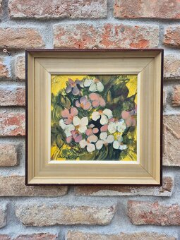 Originál  akademicka maliarka Ludmila Chrenkova : Kvety - 5