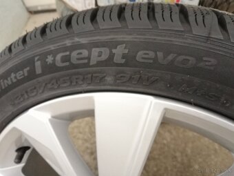 Alu disky 5x100 r17 zimné pneumatiky 215/45 r17 nové - 5