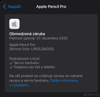 Apple Pencil Pro MX2D3ZM/A - záruka - 5