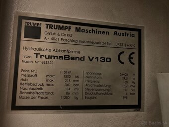 Ohraňovací lis Trumpf - 5