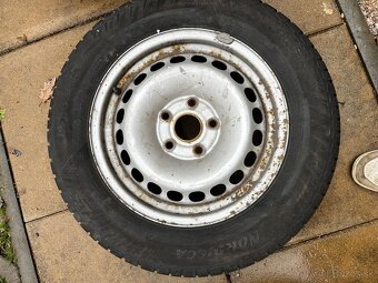 Plechové disky R15 5x112 + Zimné pneu 195/65 - 5