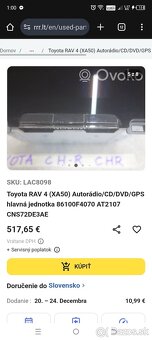 Predám rádio Toyota c-hr 2023 - 5