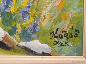 Obraz Alois Kokáč, originální olejomalba na kartonu 70x50 - 5
