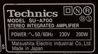 ClassAA spickovy 200W zosilnovac TECHNICS SU-A700 JAPAN AZ62 - 5