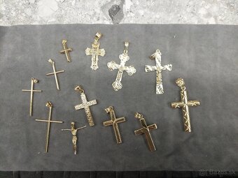 VIANOCE ZLATO 585.ATYPICKÝ prívesok krížik model . - 5