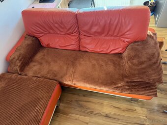 Kožený gauč, sedacia súprava - 5