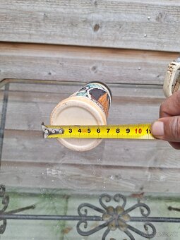 Zberateľské keramické krigle s cinovym vekom - 5