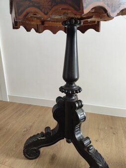Starožitný drevený stolik - 5