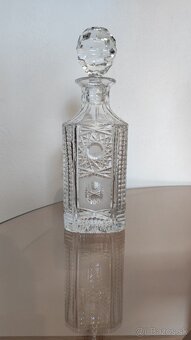 Krištáľ váza misa pohárik svietnik dóza, Sklená fľaša pohári - 5