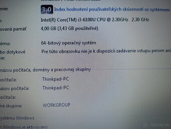 Lenovo Thinkpad X260 + Intel core i3 + 4gb ram + Windows 7 - 5
