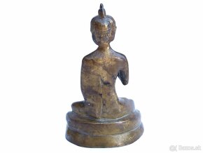 Starožitná Bronzová Soška Buddha - Tibet - 5