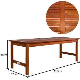 Záhradná drevená zostava Atlas - tmavé alebo bledé podušky - 5