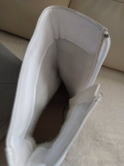 NOVÉ kožené biele jesenné čižmy veľ. 37 (osobný odber) - 5