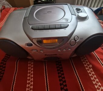 PANASONIC prenosné CD + Kazetový magnetofón 230v +Baterky - 5