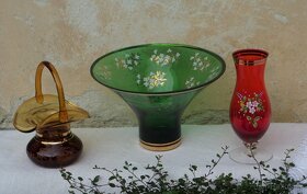 Misa, vázy, košík zn.Bohémia - 5