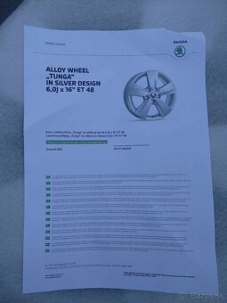 16" alu originál ŠKODA + zimné CONTINENTAL DOT 2525.. - 5