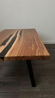 Konferenčný stolík z dubového dreva, 110cm - 5