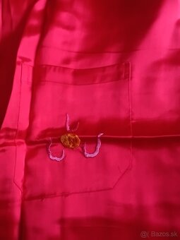 Saténový dámsky župan - kimono. - 5