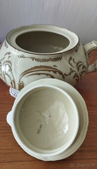Starožitná porcelánová kanvica-Horný Slavkov - 5