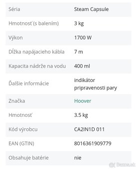 Parný mop - Hoover - 5