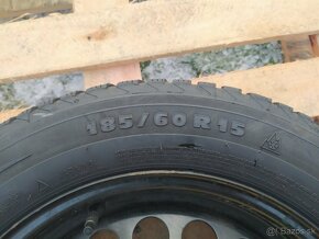Orig. disky 5x100 R15 + zimné pneu Michelin 185/60 R15 - 5