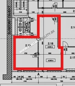 Administratívne priestory, kancelária 44 m2 ul. Mlynská Star - 5