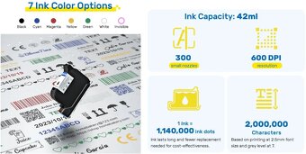 Tlačiaren BT-HH6210B Handheld Printer - 5