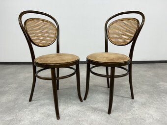 Stoličky Thonet s ratanovým výpletom v opierke - 5