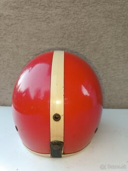 Stará přilba, helma - červená - 5